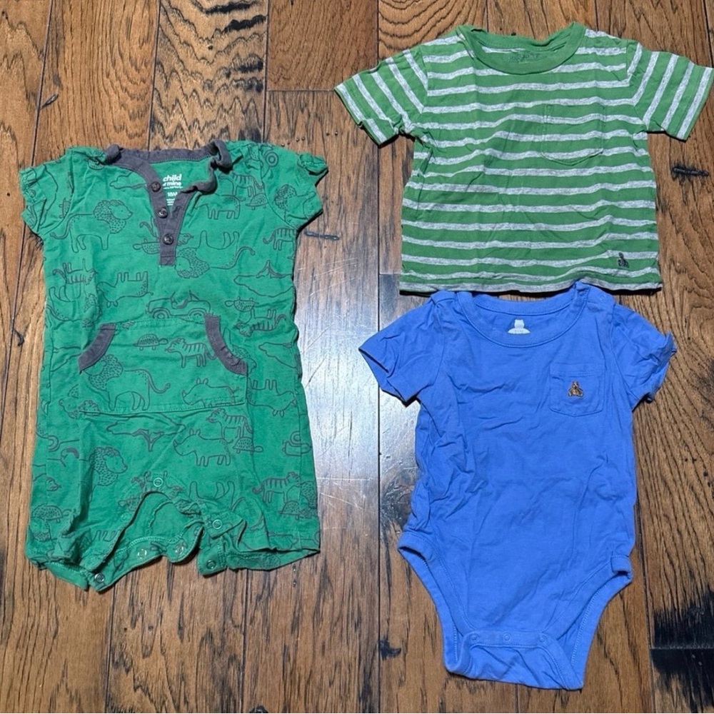Green and Blue Baby Outfit Set